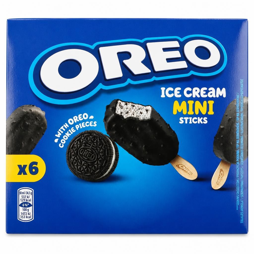 Oreo Vanilla Ice Cream Mini Sticks 6x50ml