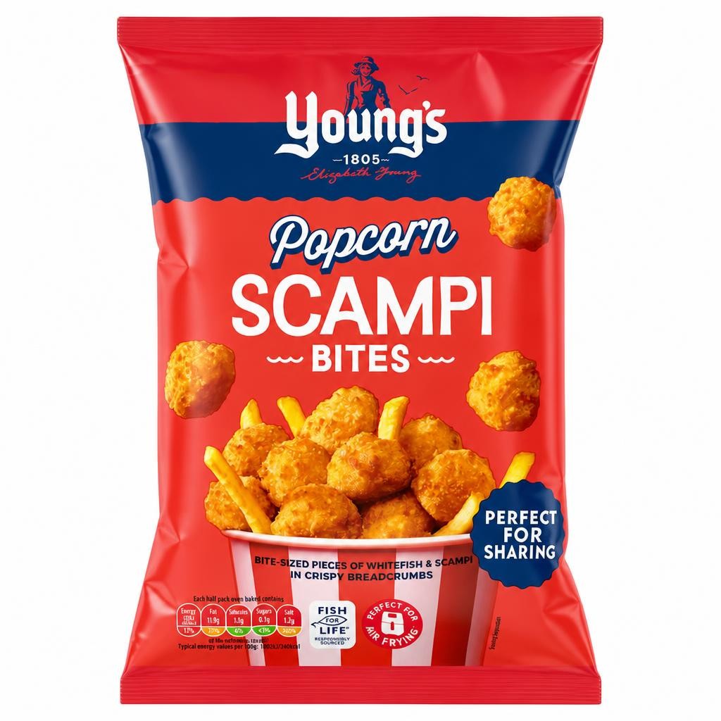 Young's Popcorn Scampi Bites 190g