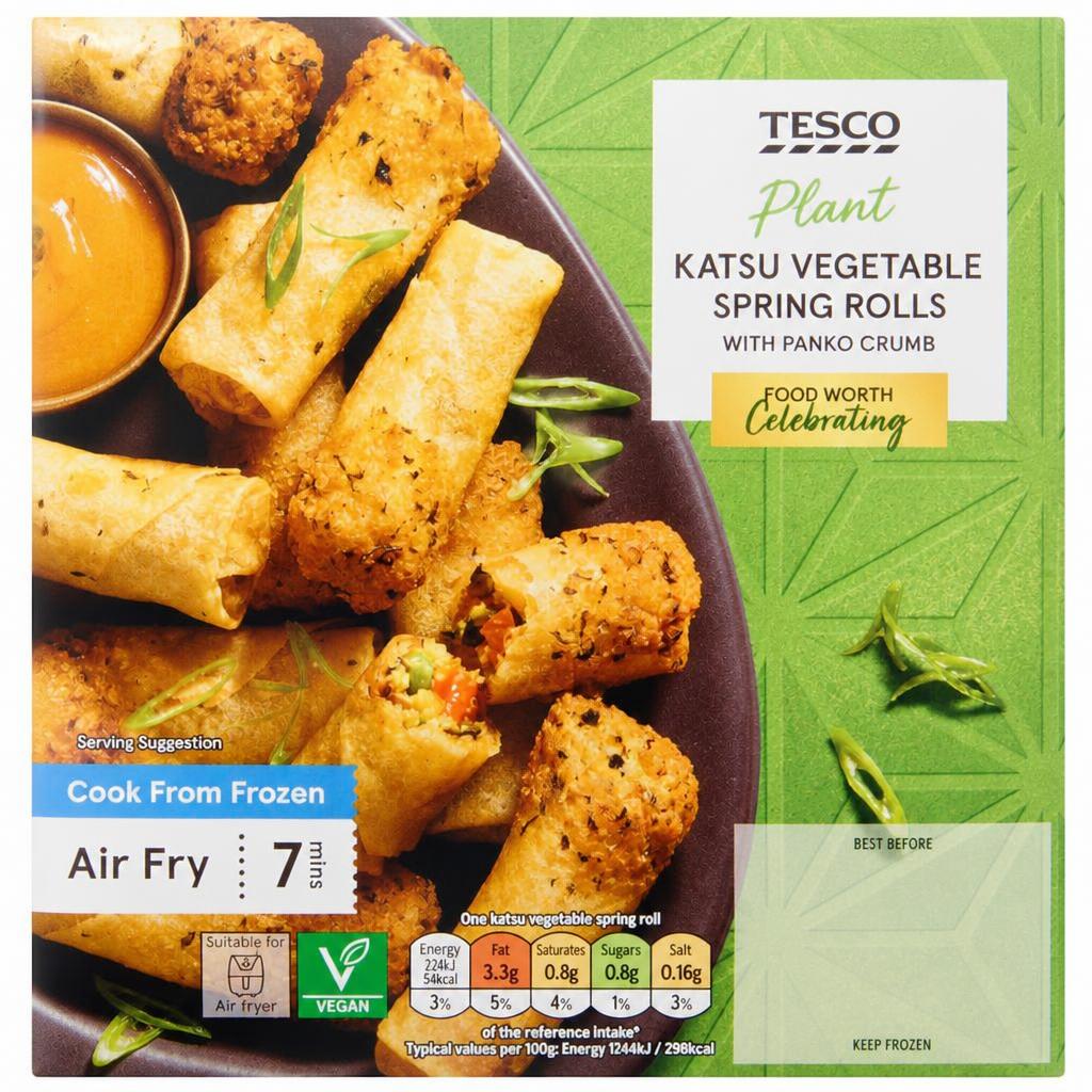 Tesco 10 Katsu Vegetable Spring Rolls 200g