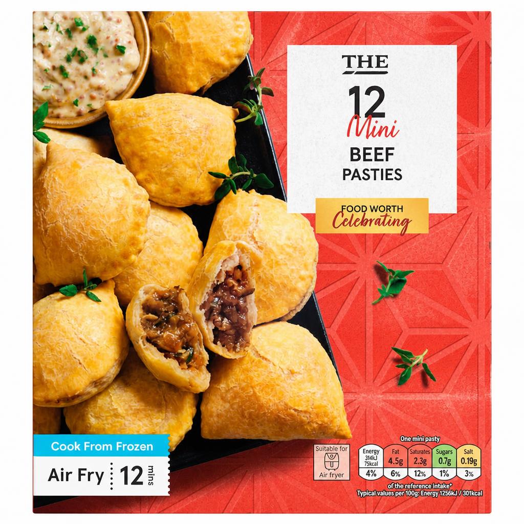 Tesco 10 Mini Beef Pasties 280g
