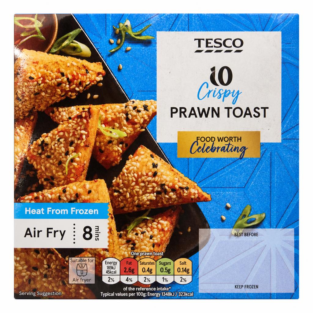 Tesco Prawn Toast 8 Pack 120g