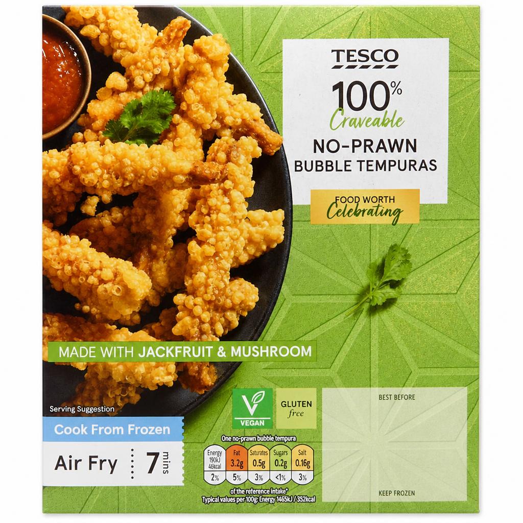 Tesco 10 No-Prawn Bubble Tempuras 150g