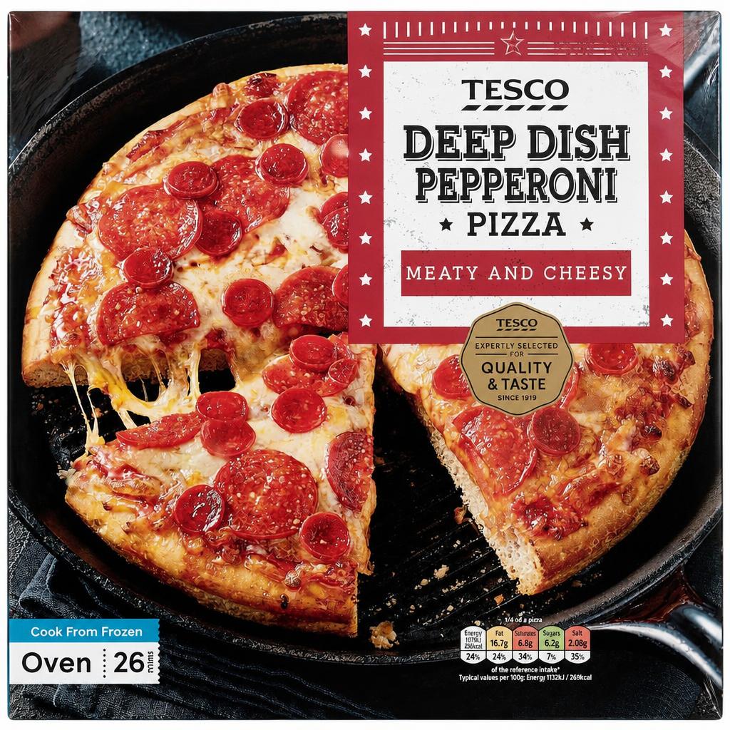 Tesco Deep Pan Pepperoni Pizza 379g