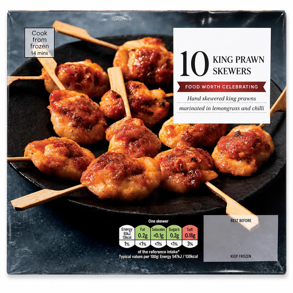 Tesco 10 Prawn Kushiyaki Skewers 180g