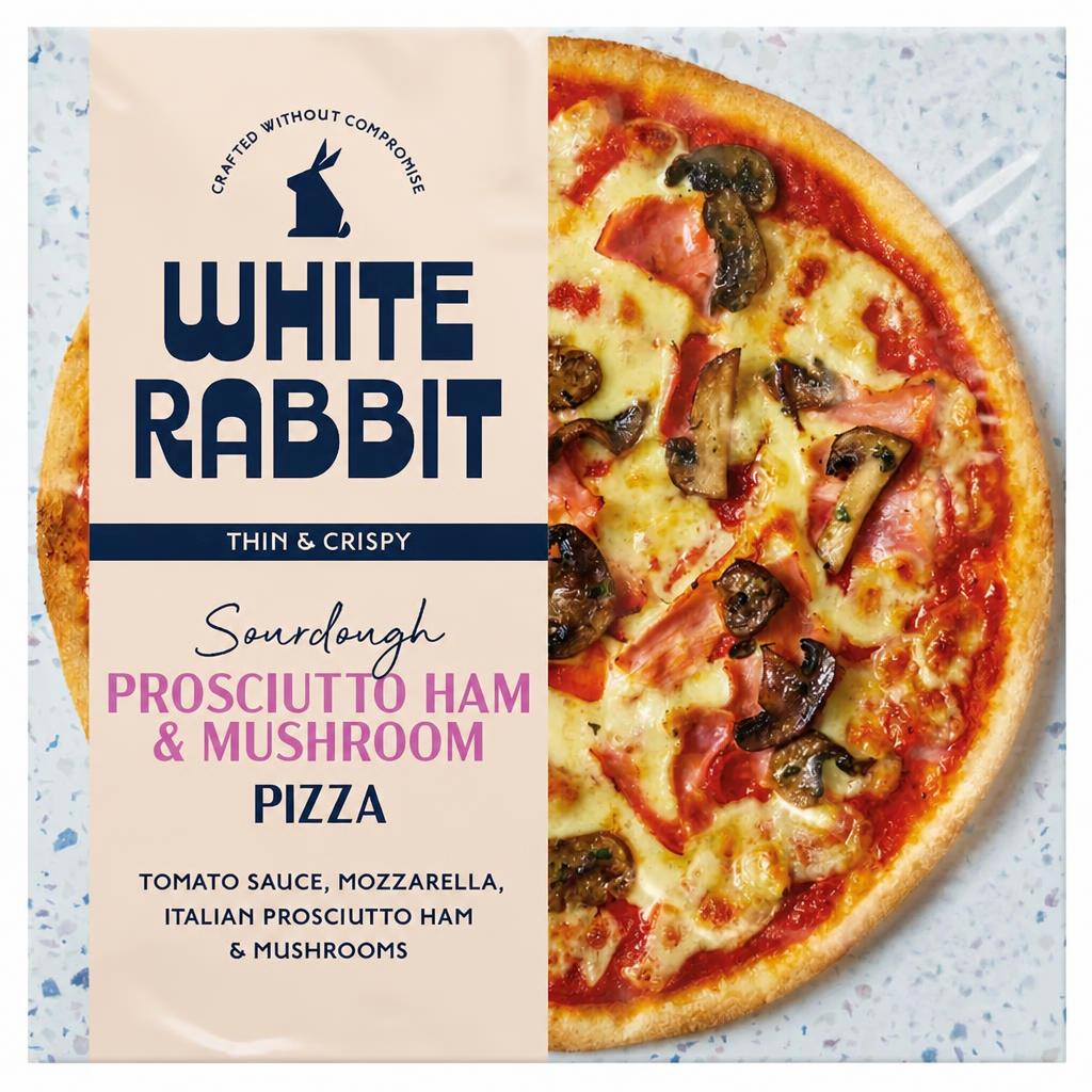 White Rabbit Prosciutto Ham & Mushroom Sourdough Gluten Free Pizza 332g