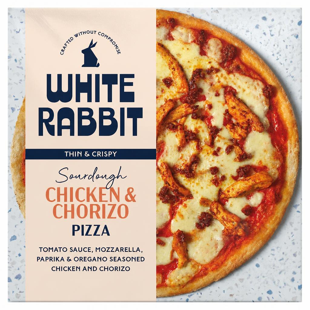 White Rabbit Chicken & Chorizo Sourdough Gluten Free Pizza 324g