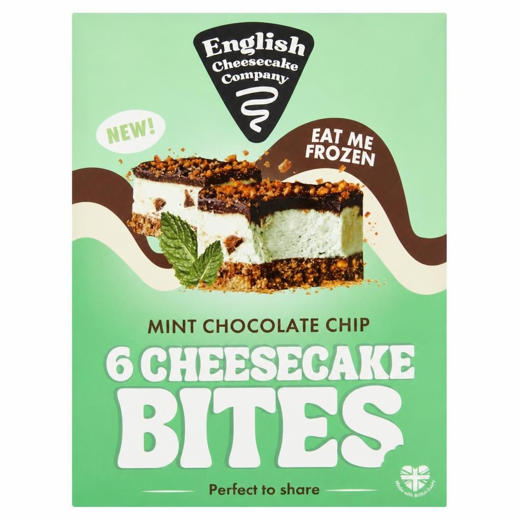 English Cheesecake Company Mint Chocolate Chip Cheesecake Bites 6 x 35g