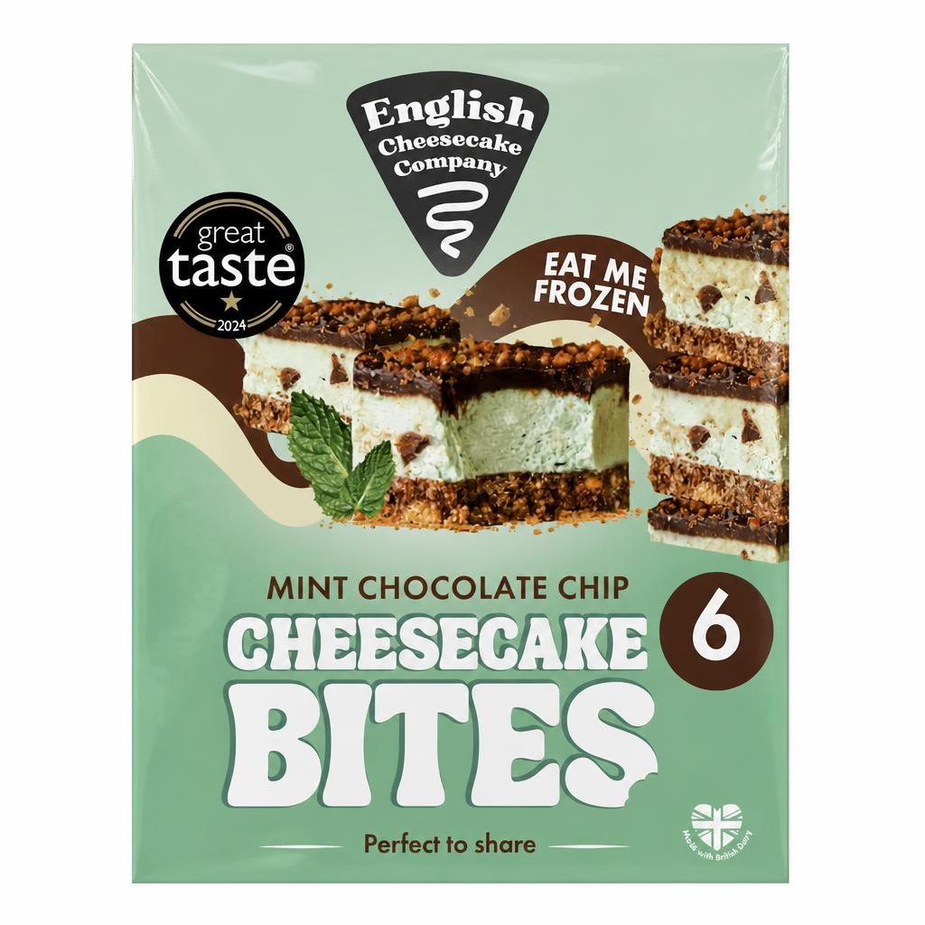 English Cheesecake Company Mint Chocolate Chip Cheesecake Bites 6 x 35g