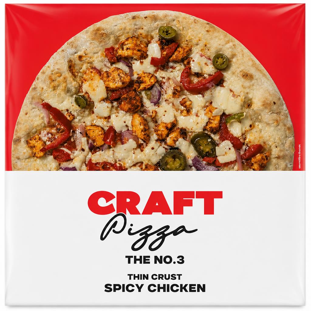 Craft Pizza No.3 Thin Crust Spicy Chicken 510g