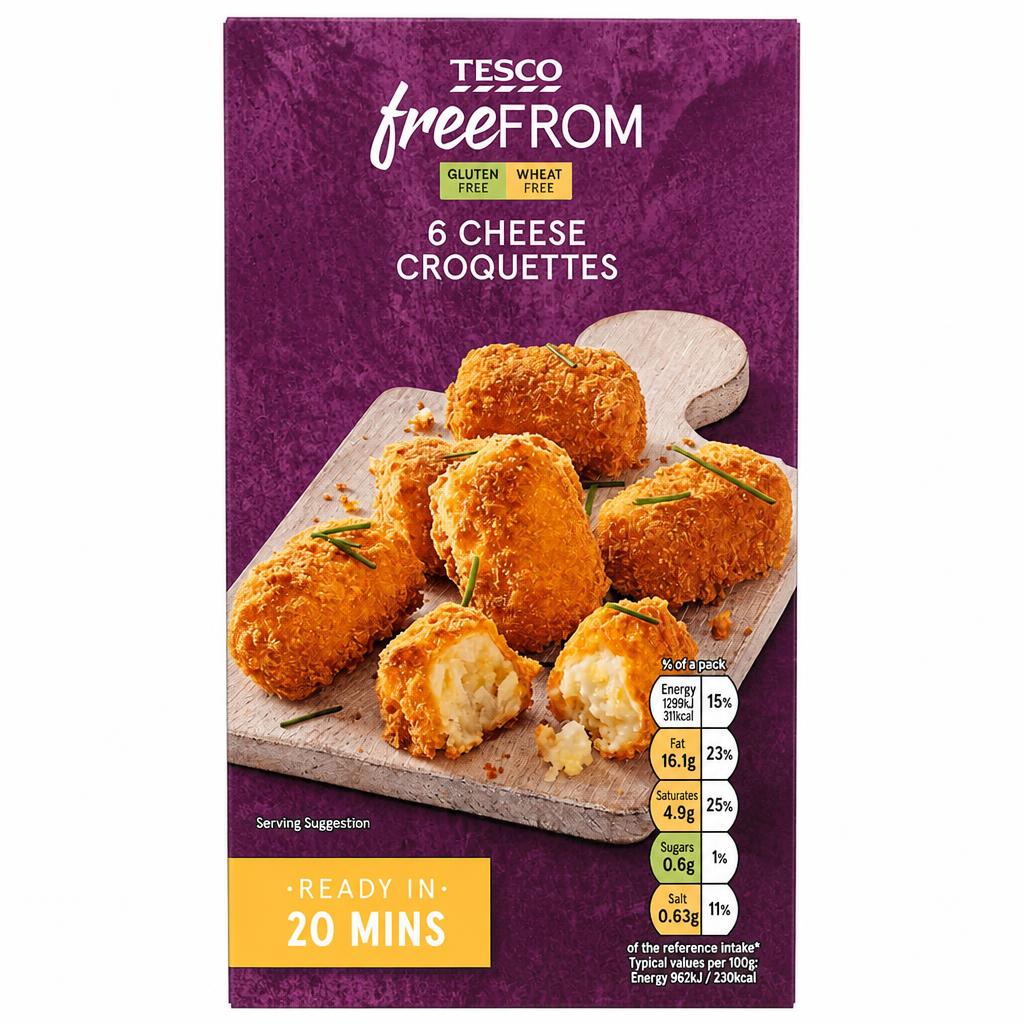 Tesco Free From Cheese Croquettes 270g