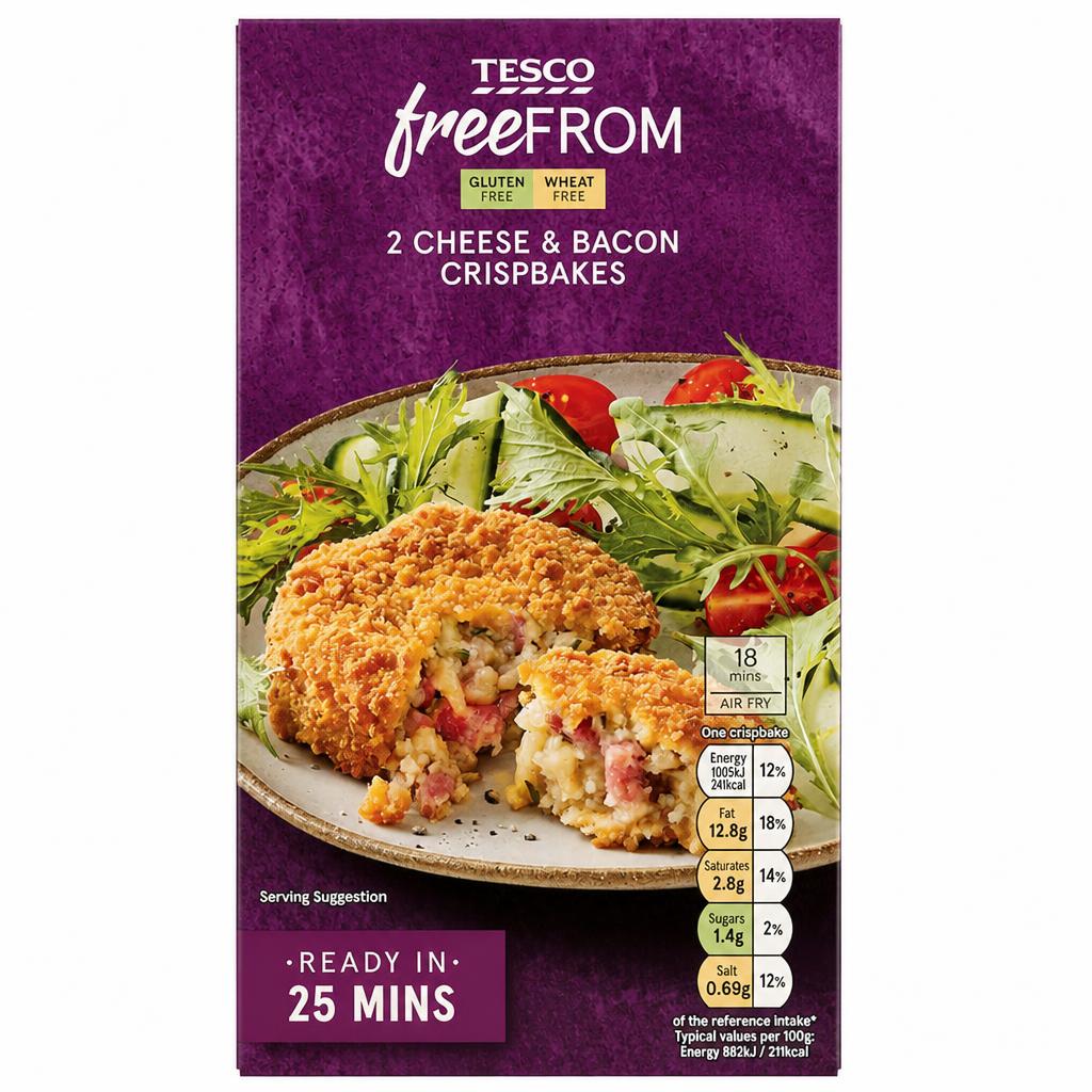Tesco Free From Cheese & Bacon Crispbakes 227g