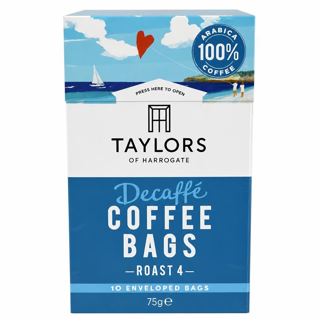 Taylors Decaffe Coffee Bags 10 Pack 75G