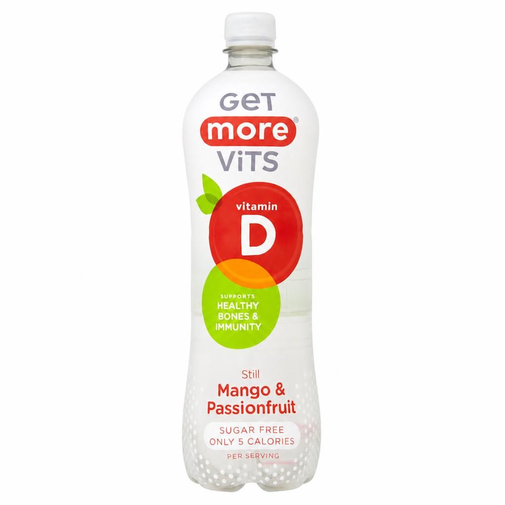 Get More Vits Vitamin D Still Mango & Passionfruit Drink 1 Litre
