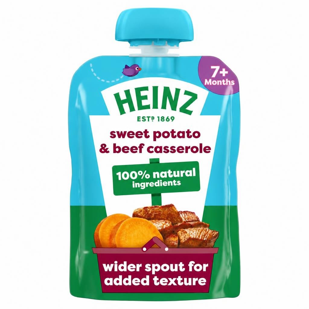 Heinz Sweet Potato & Beef Casserole Baby Food Pouch 130g