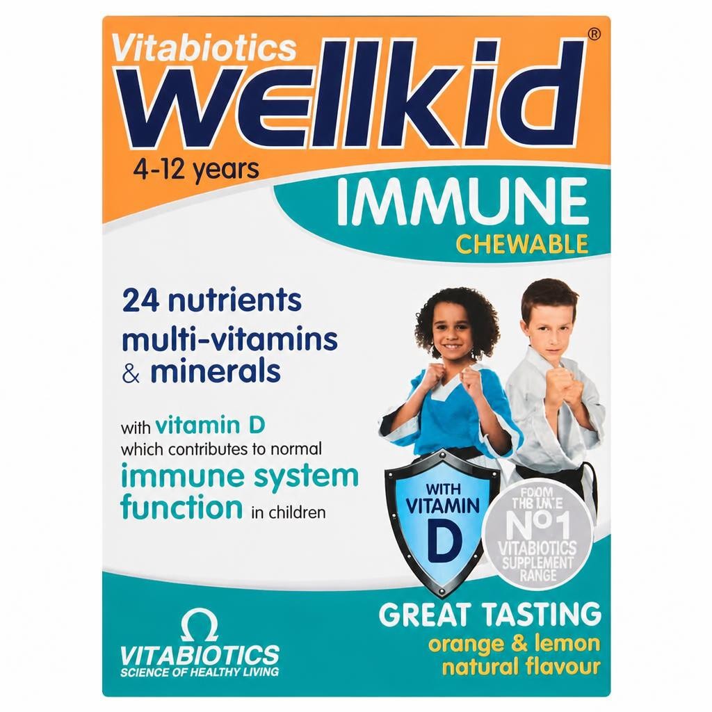 Wellkid Immune 4-12 Years Chewable Supplement 30 Tablets