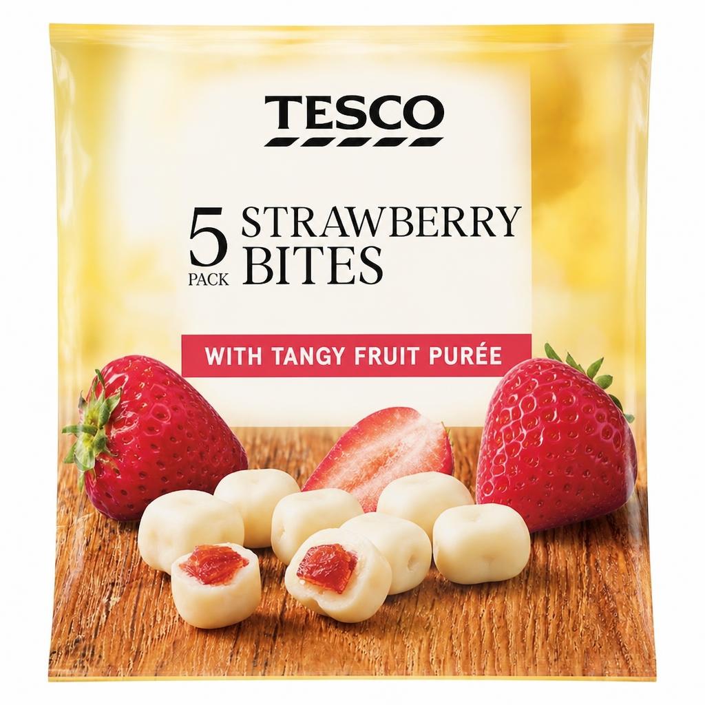 Tesco Yogurt Coated Strawberry Fruit Bites 125G