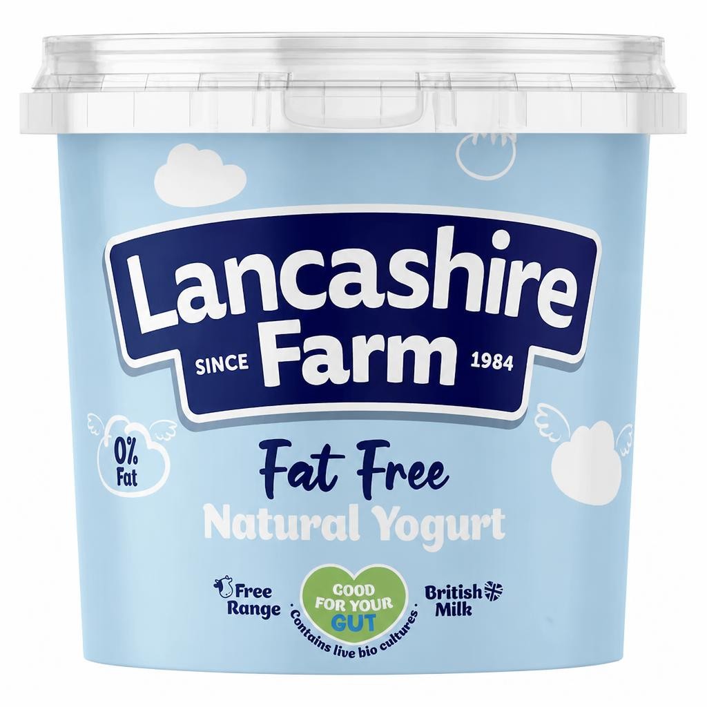 Lancashire Farm Fat Free Natural Yogurt 1kg
