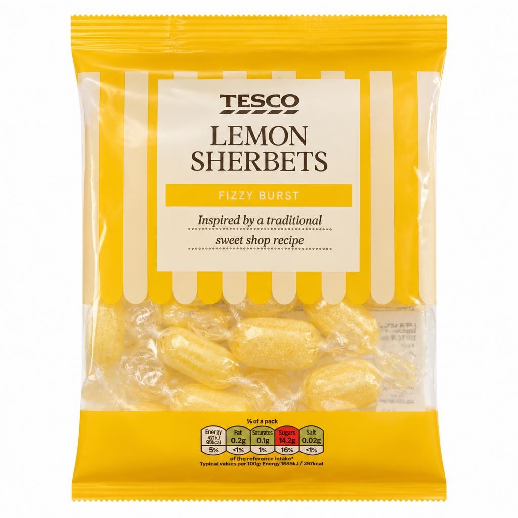 Tesco Lemon Sherbets 200G