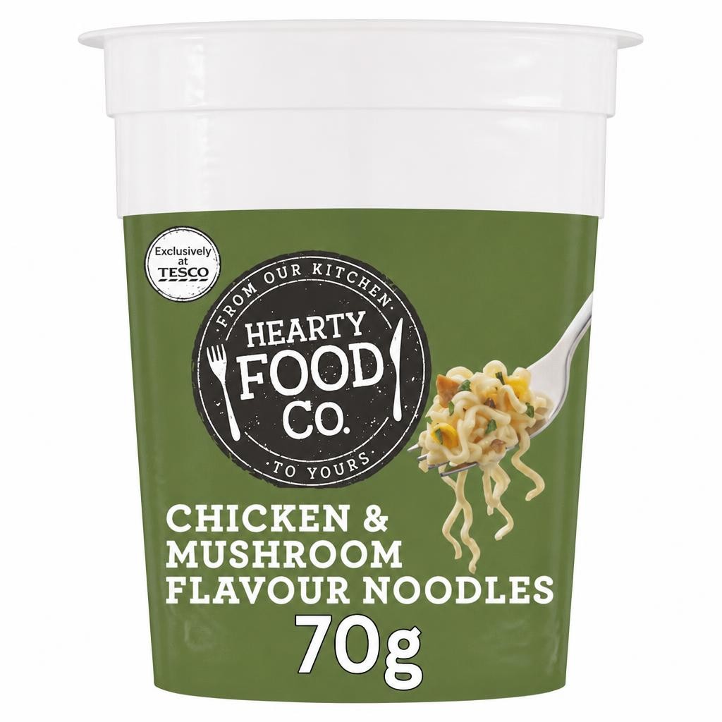 Hearty Food Co Chicken & Mushroom Flavoured Noodles 70G