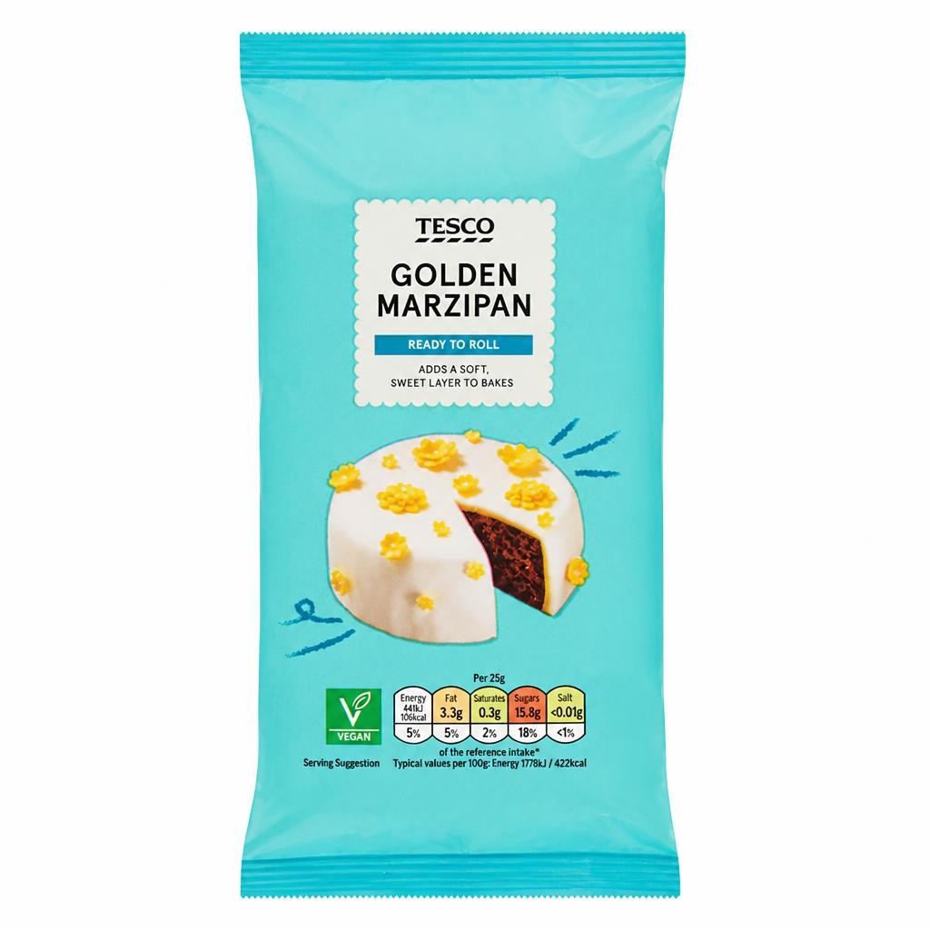 Tesco Sweet Golden Marzipan Ready to Roll 500g