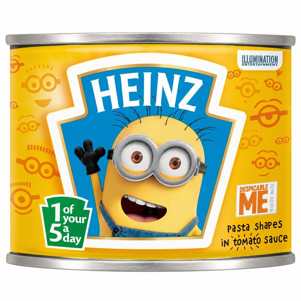 Heinz Minions Pasta Shapes In Tomato Sauce 205G