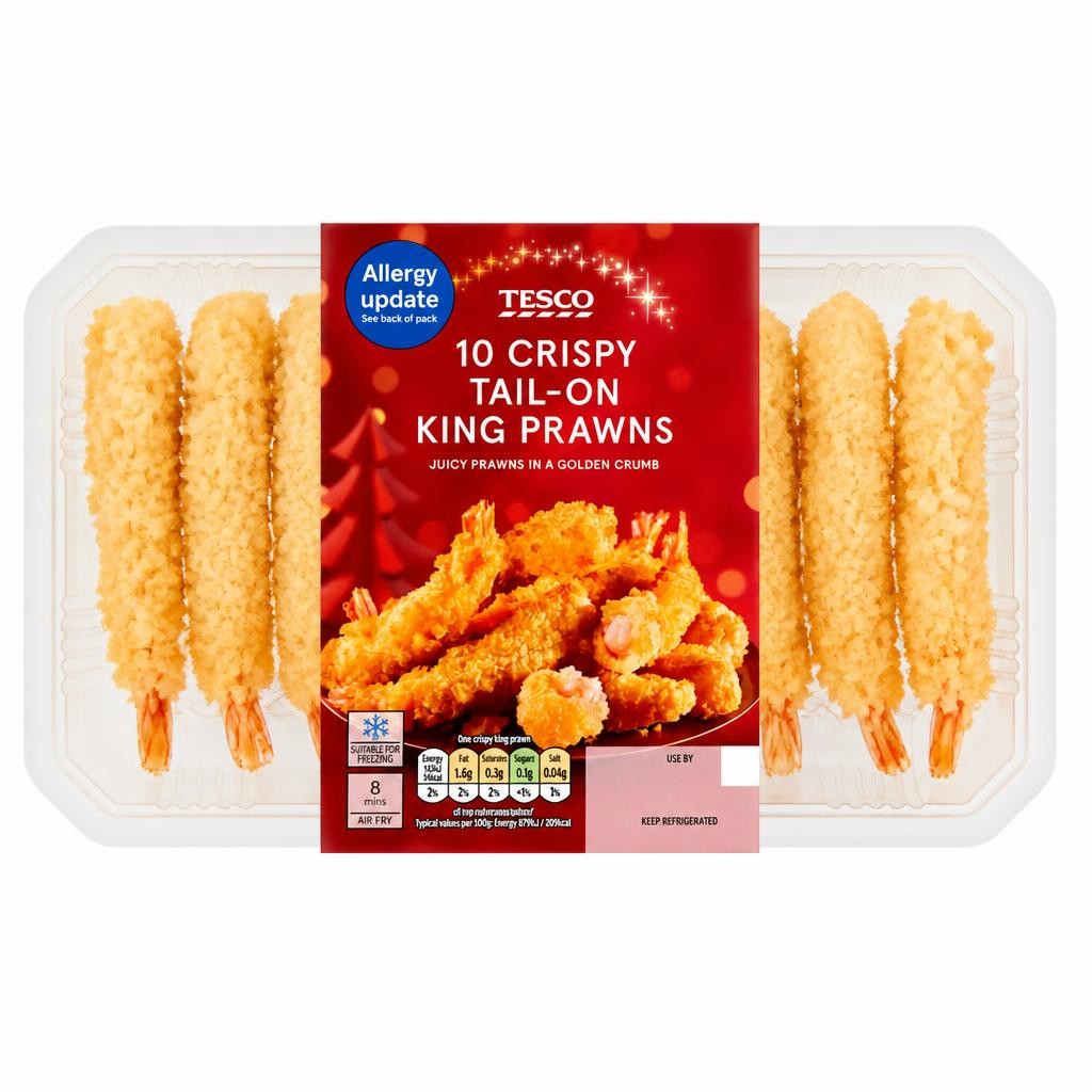 Tesco 10 Tail On King Prawns 130G