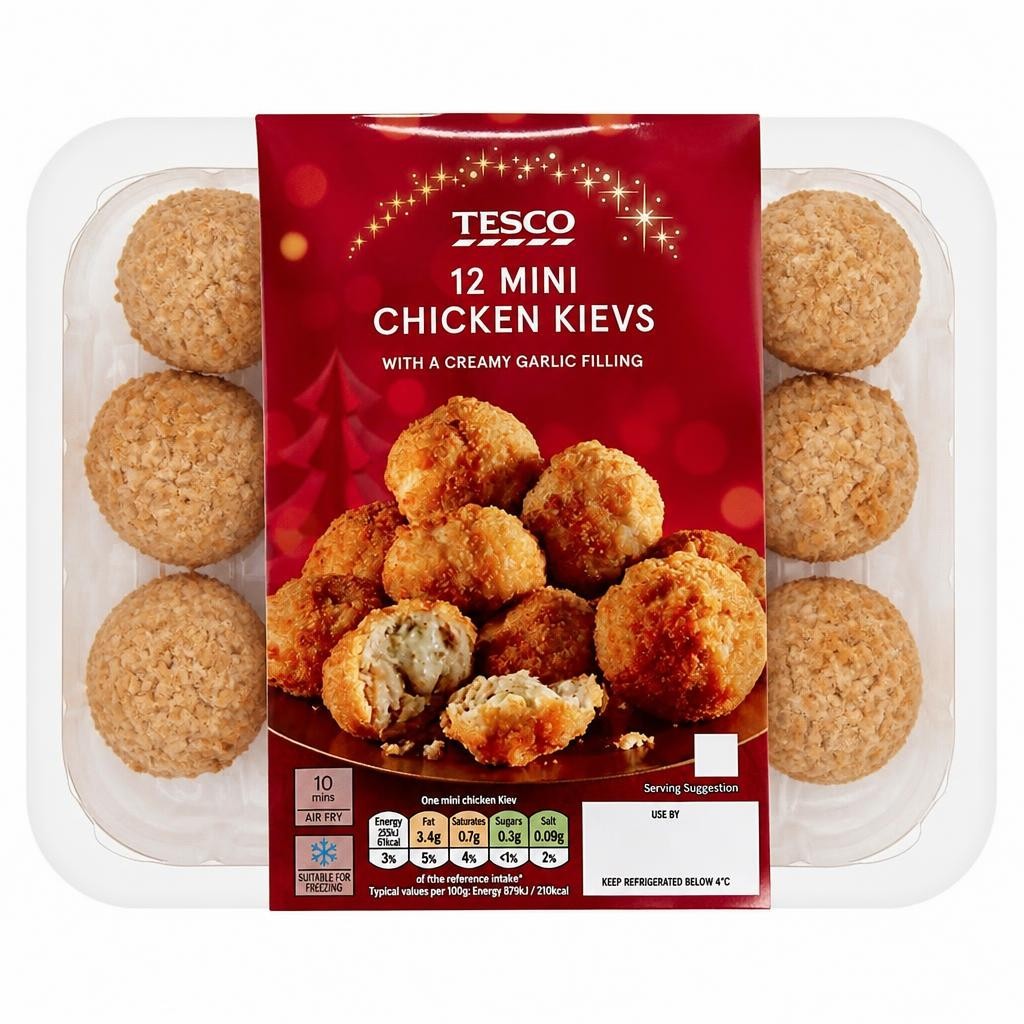 Tesco 12 Mini Chicken Kievs 360G