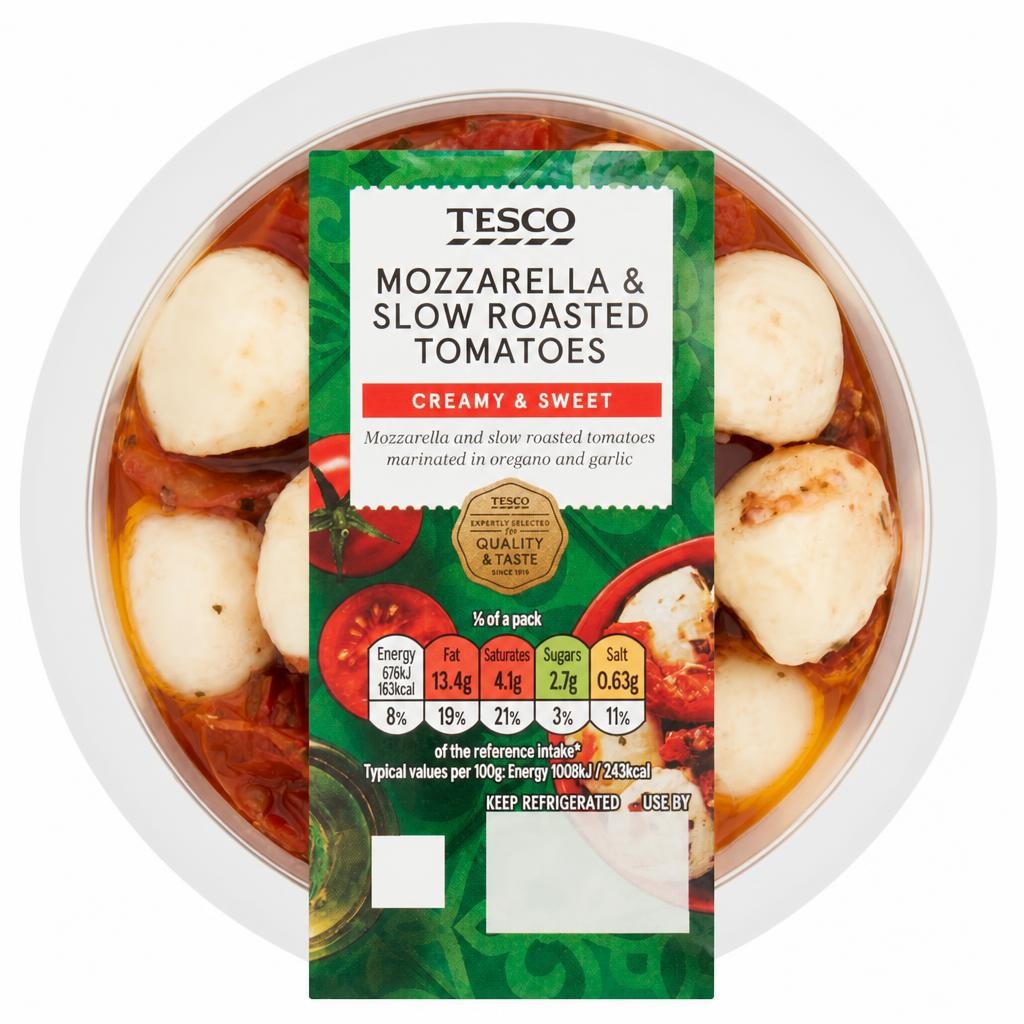 Tesco Mozzarella & Slow Roasted Tomatoes 200G