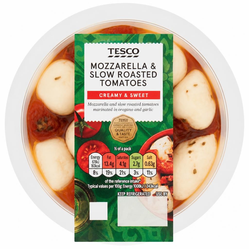 Tesco Mozzarella & Slow Roasted Tomatoes 200G