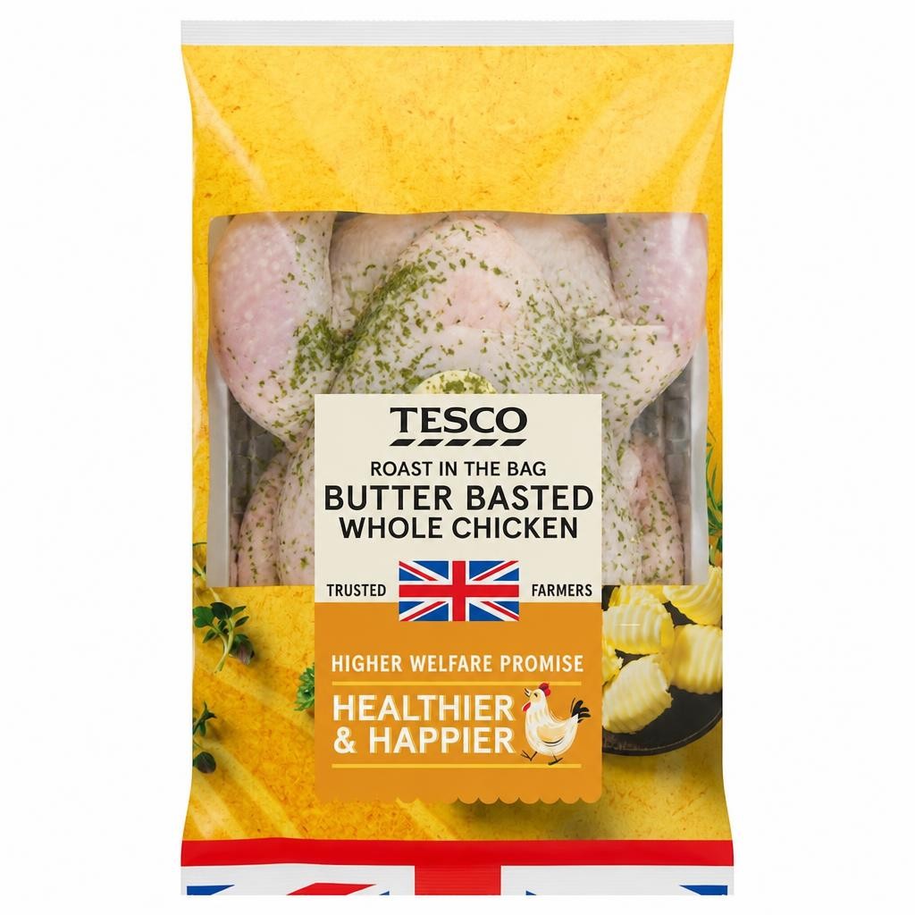 Tesco Roast In Bag Butter Basted Whole Chicken 1.5Kg
