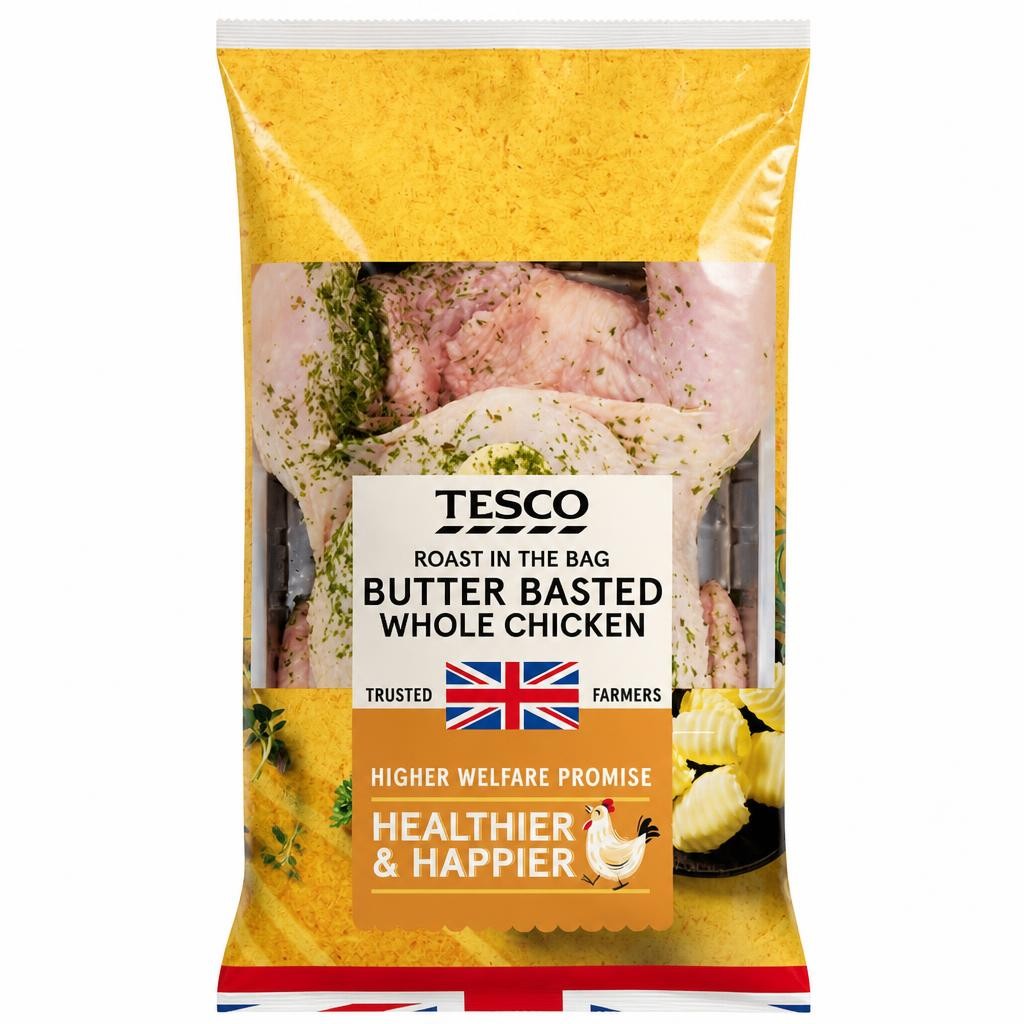 Tesco Roast In Bag Butter Basted Whole Chicken 1.5Kg