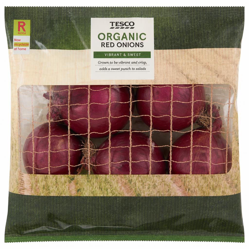 Tesco Organic Red Onions