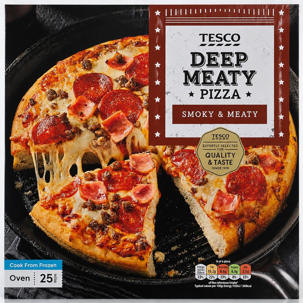 Tesco Deep Pan Meat Feast Pizza 388g