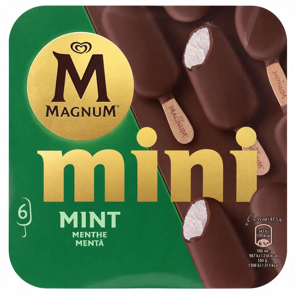 Magnum Mini Mint Ice Cream Sticks 6x55ml