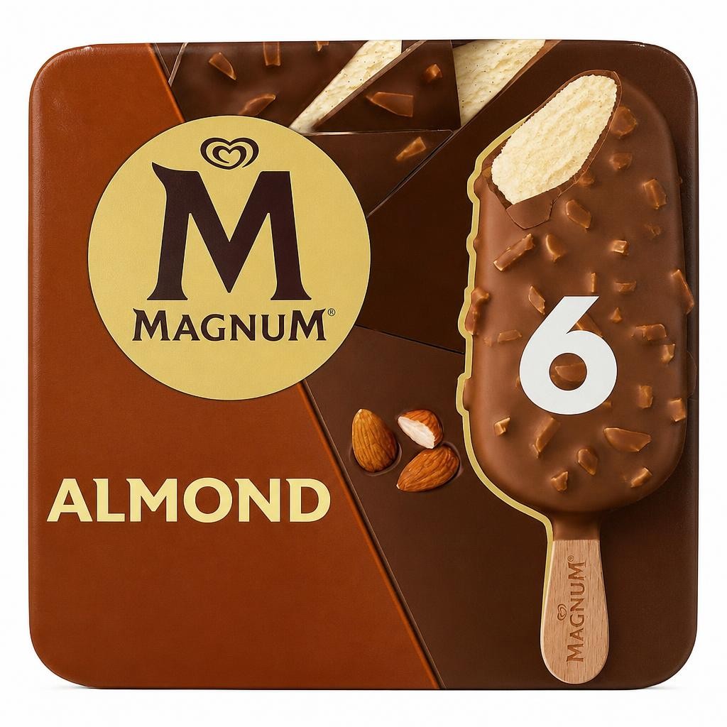 Magnum Almond Ice Cream Sticks 6x100ml