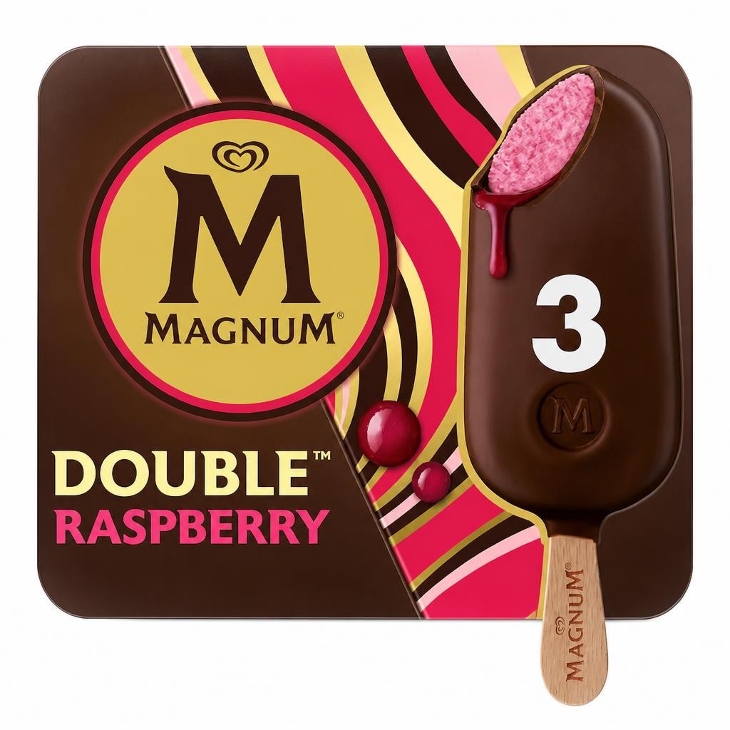 Magnum Double Raspberry Ice Cream Sticks 3X85ml