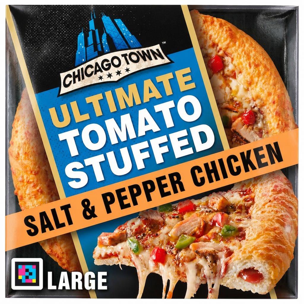 Chicago Town Ultimate Takeaway Tomato Stuffed Crust Salt & Pepper Chicken Large Pizza