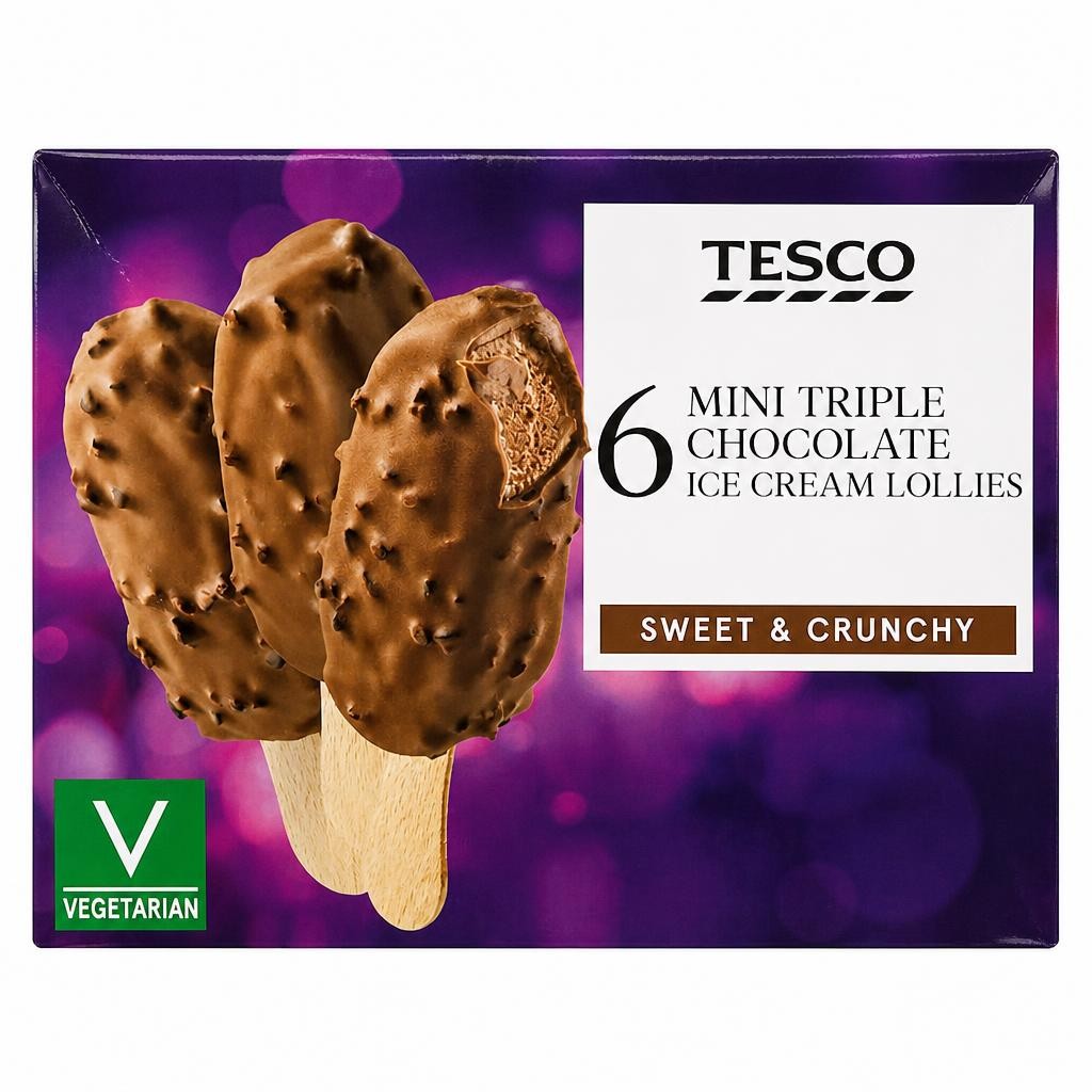 Tesco Mini Triple Chocolate Ice Cream  6x37g