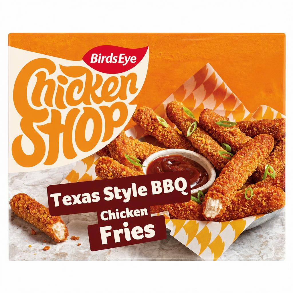 Birds Eye Chicken Shop Texas Style BBQ Chicken Fries 300g