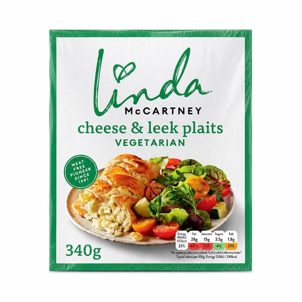Linda Mccartney 2 Cheese Leek And Red Onionplaits 340G