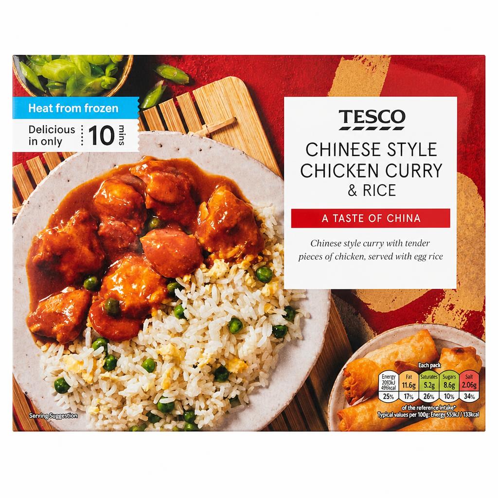Tesco Chinese Style Chicken Curry & Rice 400g
