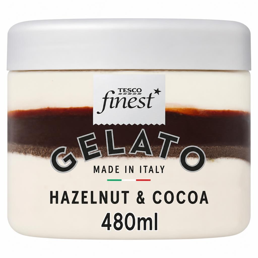 Tesco Finest Hazelnut and Cocoa Gelato 480ml