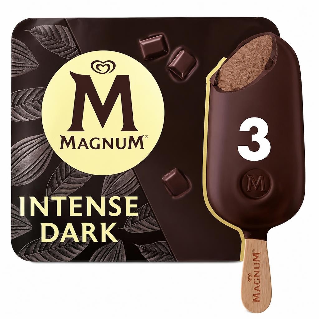 Magnum Collection Intense Dark Chocolate Ice Cream Sticks 3 x 100ml