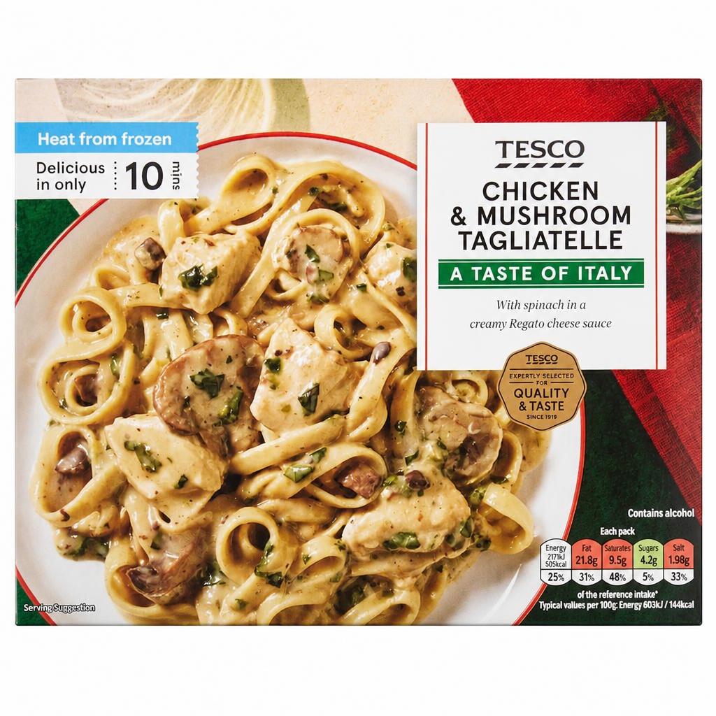 Tesco Chicken & Mushroom Tagliatelle 400g