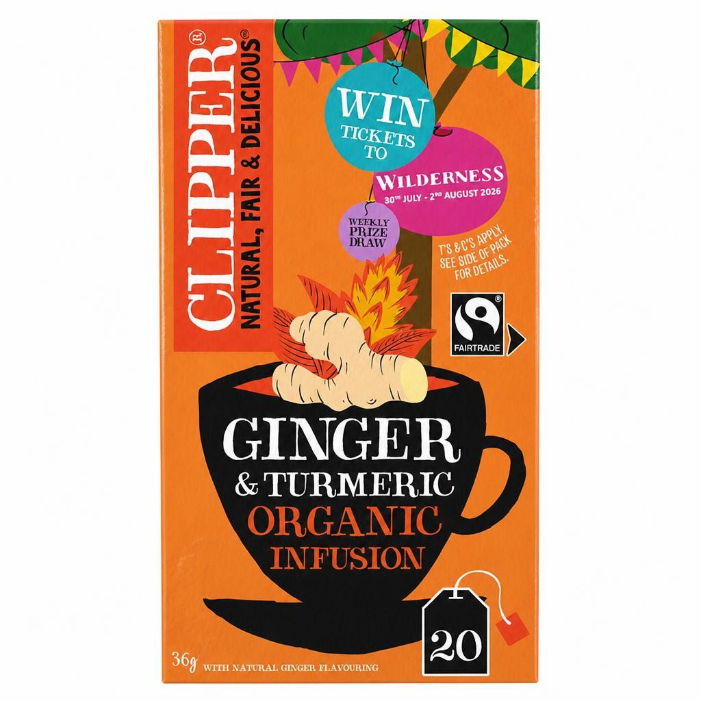 Clipper Restore Organic Ginger & Turmeric Tea 36G