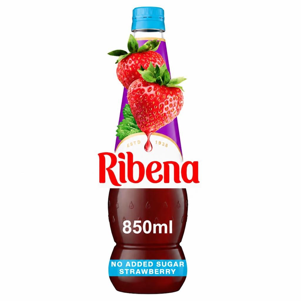 Ribena Strawberry Squash No Added Sugar 850ml