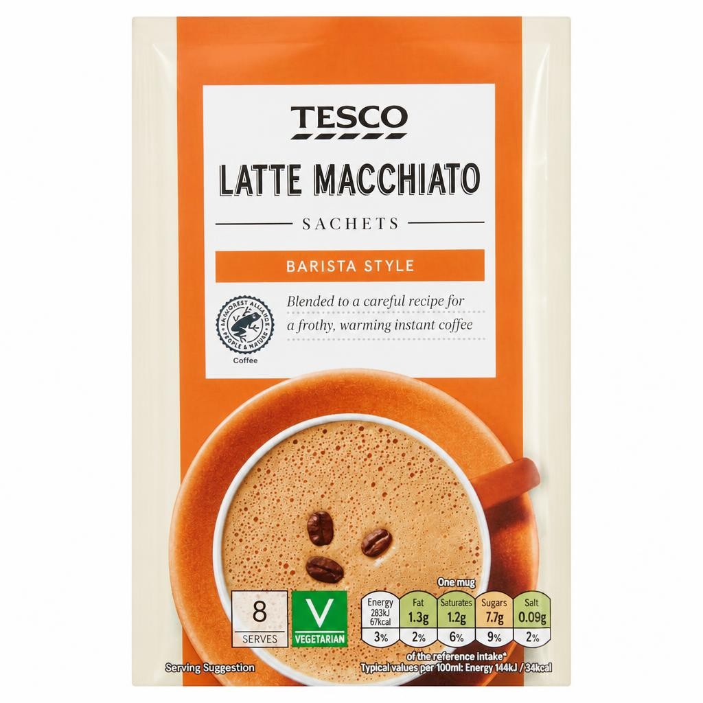 Tesco Latte Macchiato Sachets 124G (8*15.5G)
