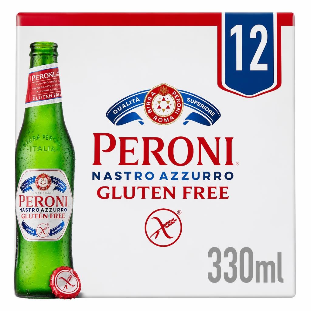 Peroni Nastro Azzurro Gluten Free Beer Bottles 12x330ml