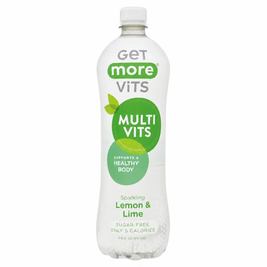 Get More Multivitamins Sparkling Water Lemon & Lime Drink 1 Litre