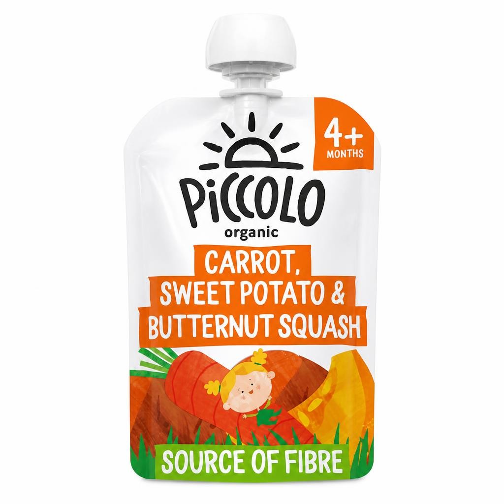 Piccolo Organic Baby Food - Carrot, Sweet Potato & Butternut Squash 100g